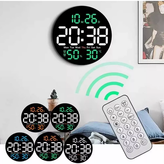 Reloj de Pared Digital con LED: Tecnología y Estilo para Tu Espacio